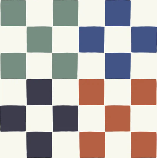 Family Fabrics - Hufton Studio - Check Me Out Navy Blue