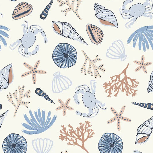 Family Fabrics - Hufton Studio - Rock Pool Light Water Blue