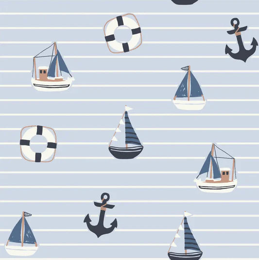 Family Fabrics - Hufton Studio - Little Sailor Light Water Blue