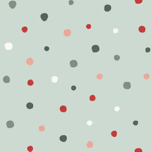 Family Fabrics - Hufton Studio - Snow Dot Light Green