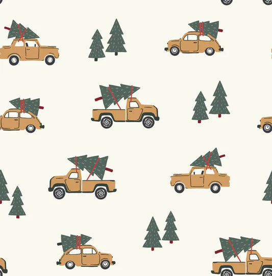 Family Fabrics - Hufton Studio - Pick A Tree Yellow