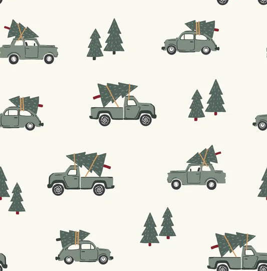 Family Fabrics - Hufton Studio - Pick A Tree Green