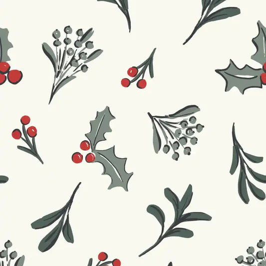 Family Fabrics - Hufton Studio - Xmas Grace Cream