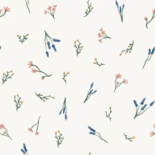 Family Fabrics -  Marcha Joan - Purple Yellow Pink Floral Nina