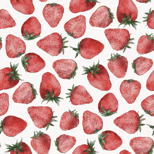 Family Fabrics -  Marcha Joan - Strawberries Fruit
