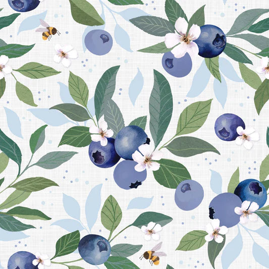 Family Fabrics - Flora and Fable - Blueberry Dreams