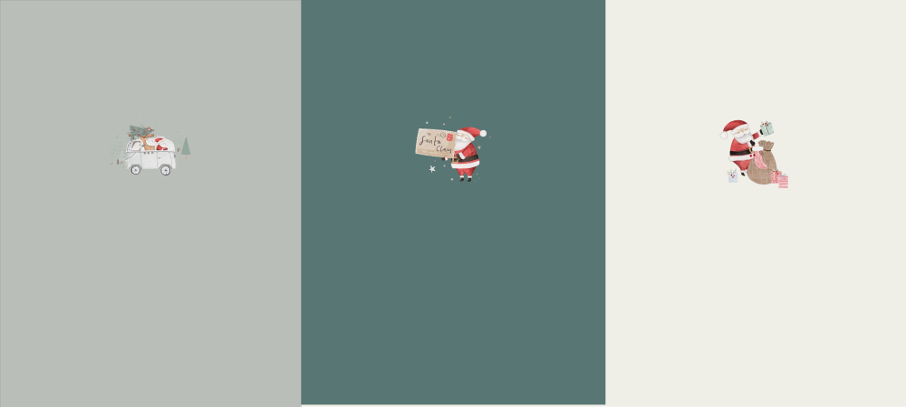 5 Panel Sets - Lumelo and Ginger Christmas Themed - Jersey