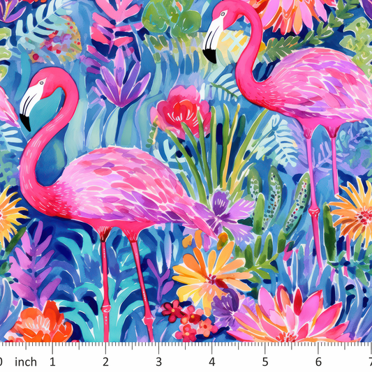 Paper and Pattern - Bright Preppy Flamingo