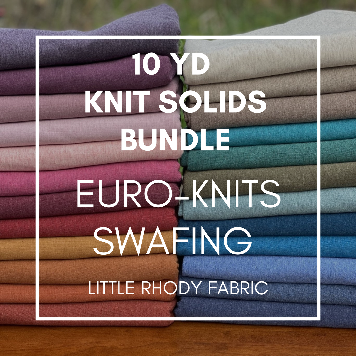Only 1 left! 10 yard Fabric Bundle - Knit Solids Bundle - European-Solids and Swafing