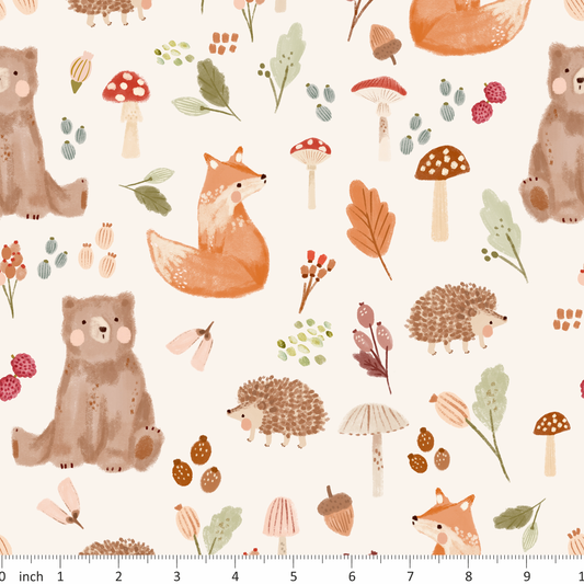 Lumelo and Ginger -  Woodland Forest - Bears - Foxes - Mushrooms - Acorns