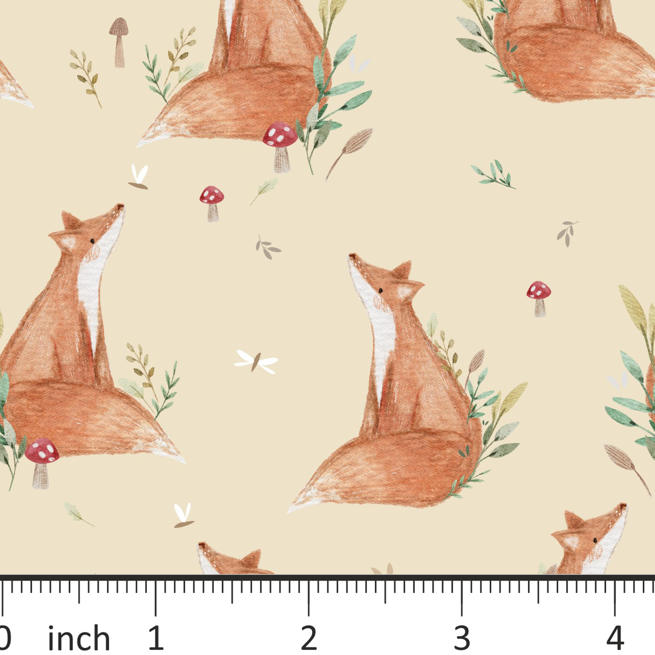 Lumelo and Ginger - Fern - on Butter  - Fox - Little Rhody Exclusive Colorway