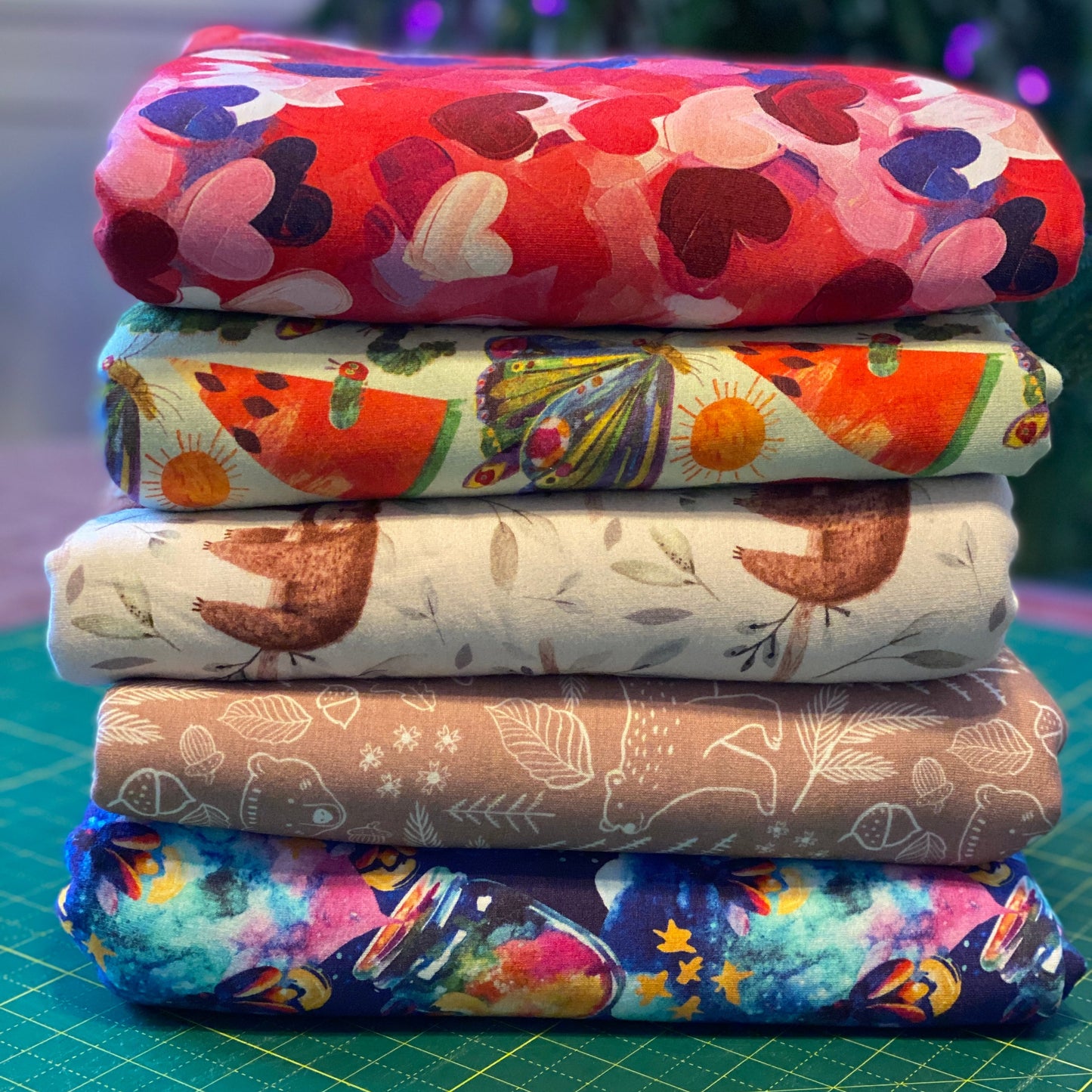 5 yard Fabric Bundle - Prints - Fleeced Bamboo French Terry