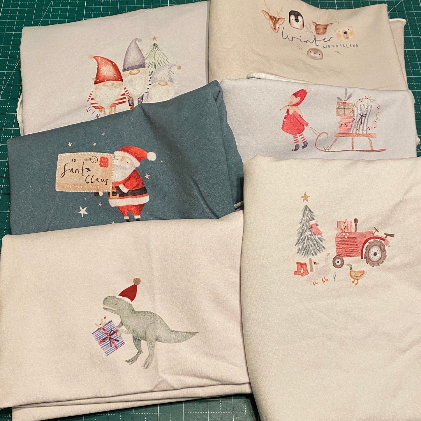 6 Panel Sets - French Terry - Christmas Themed - 3 Panels Per Set
