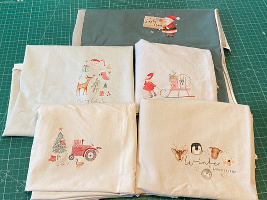 5 Panel Sets - Lumelo and Ginger Christmas Themed - Jersey