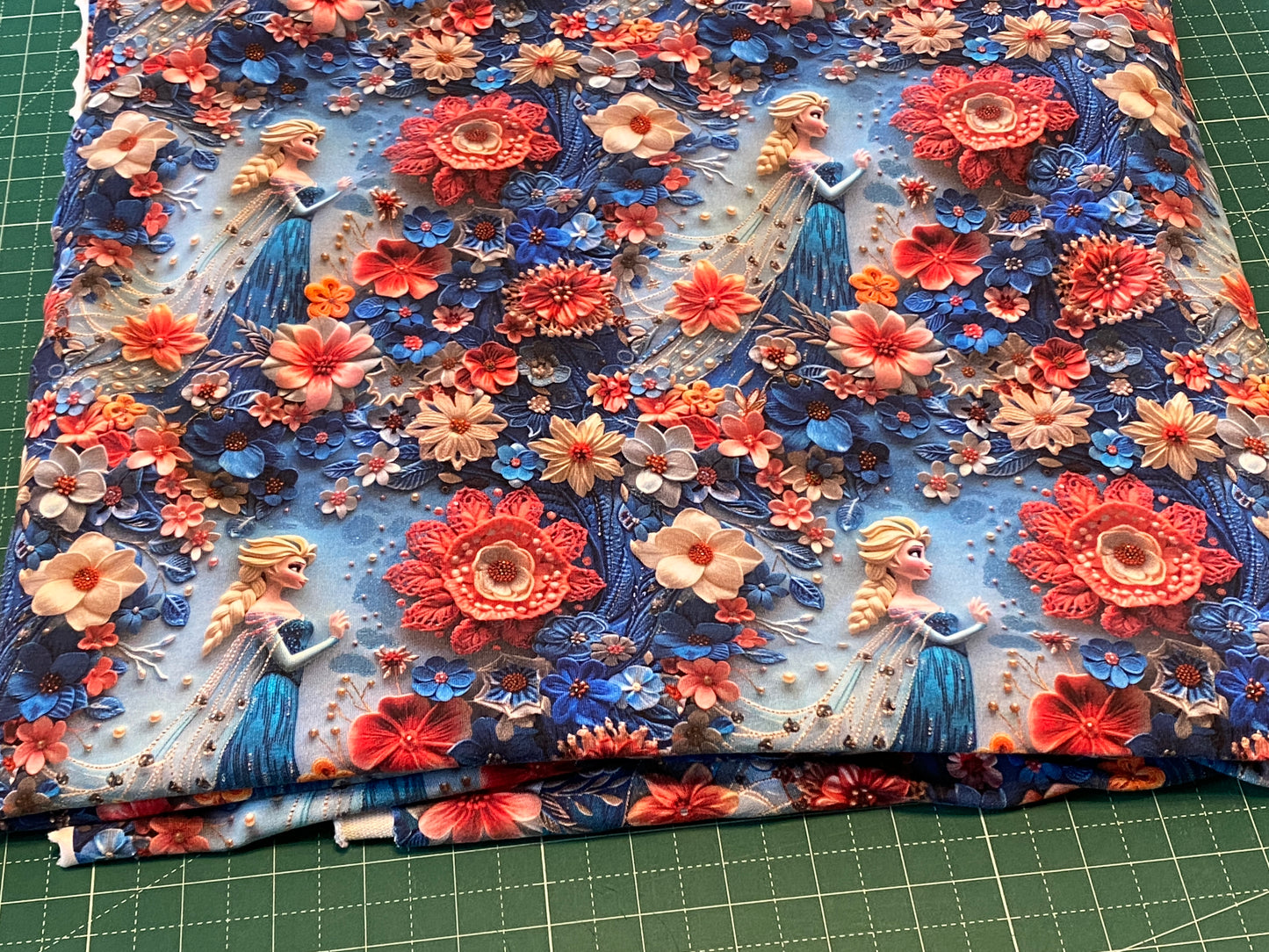 Blue Frozen Ice Princess Floral