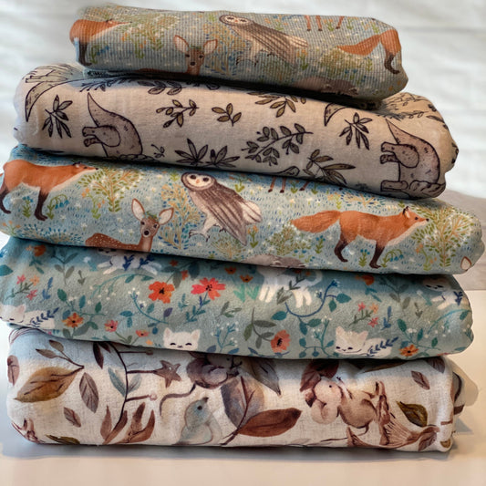 Bundle 6 -  5 yds Family Fabrics Bundle - Twin Velvet - Rib Knit