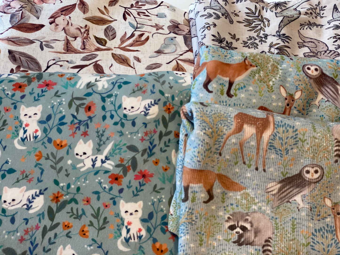 Bundle 6 -  5 yds Family Fabrics Bundle - Twin Velvet - Rib Knit