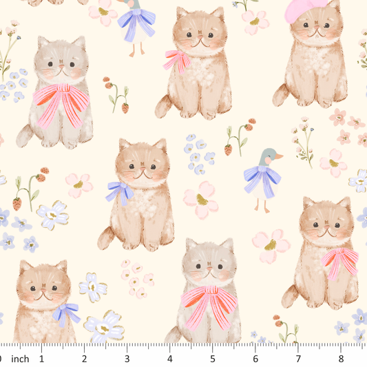 Lumelo and Ginger - Mable - Cats - Kittens - Coordinating Prints Available!