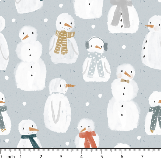 Lumelo and Ginger - Snowy - on Gray - Snowman
