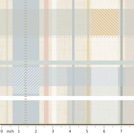 Lumelo and Ginger - Plaid - Linen and Water - Coordinating Fabric
