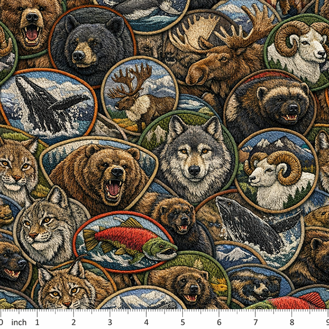Bear's Den Sewing Studio - Alaska - Wildlife - Animal Patches