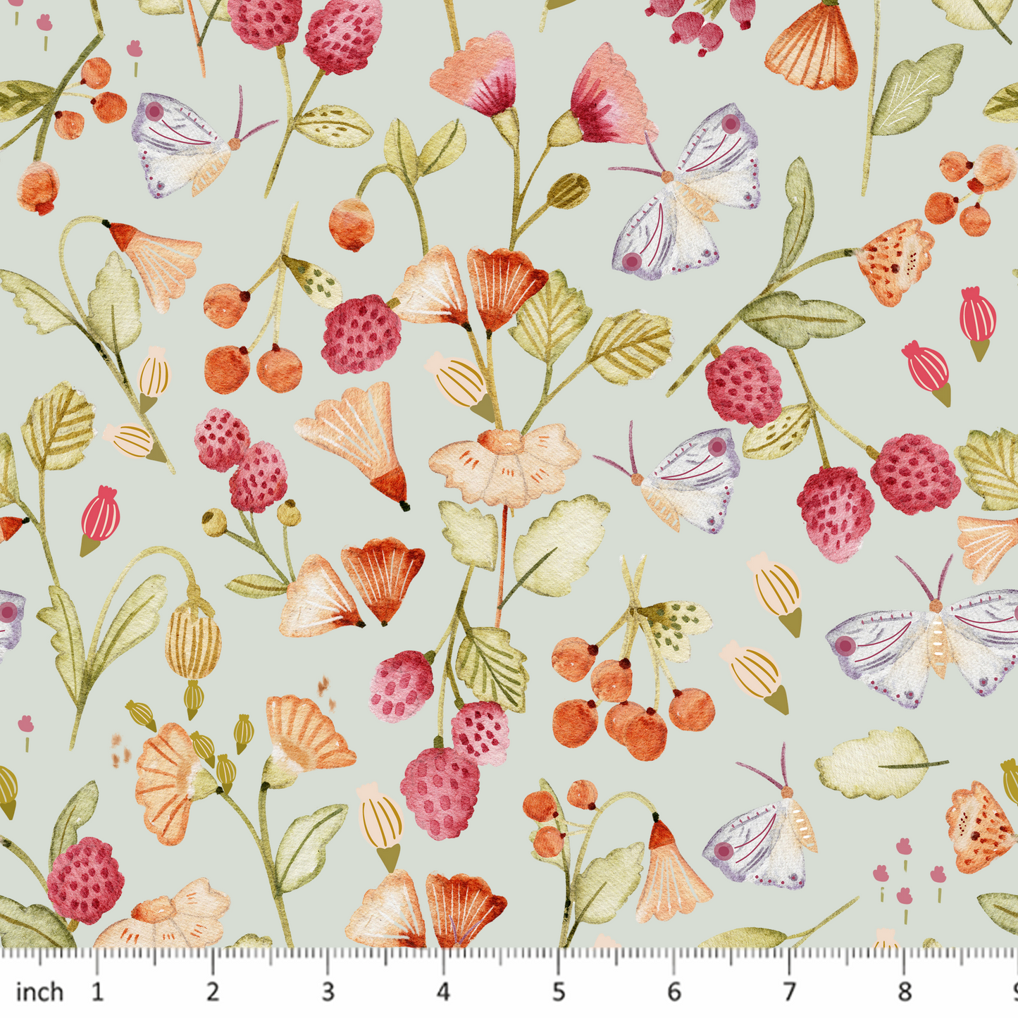 Lumelo and Ginger - Alba - on Chalk - Sweet Summer Berries - Floral