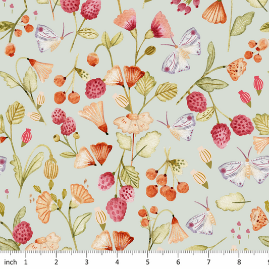 Lumelo and Ginger - Alba - on Chalk - Sweet Summer Berries - Floral