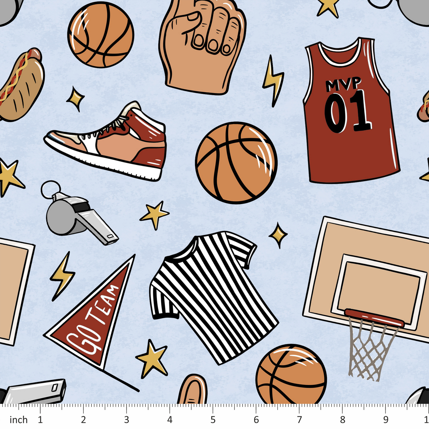 Basketball - on Blue