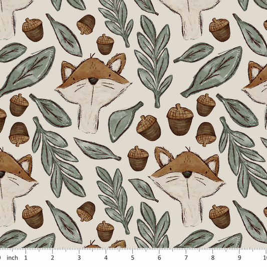 Beeky Illustrations - Fox - on Beige