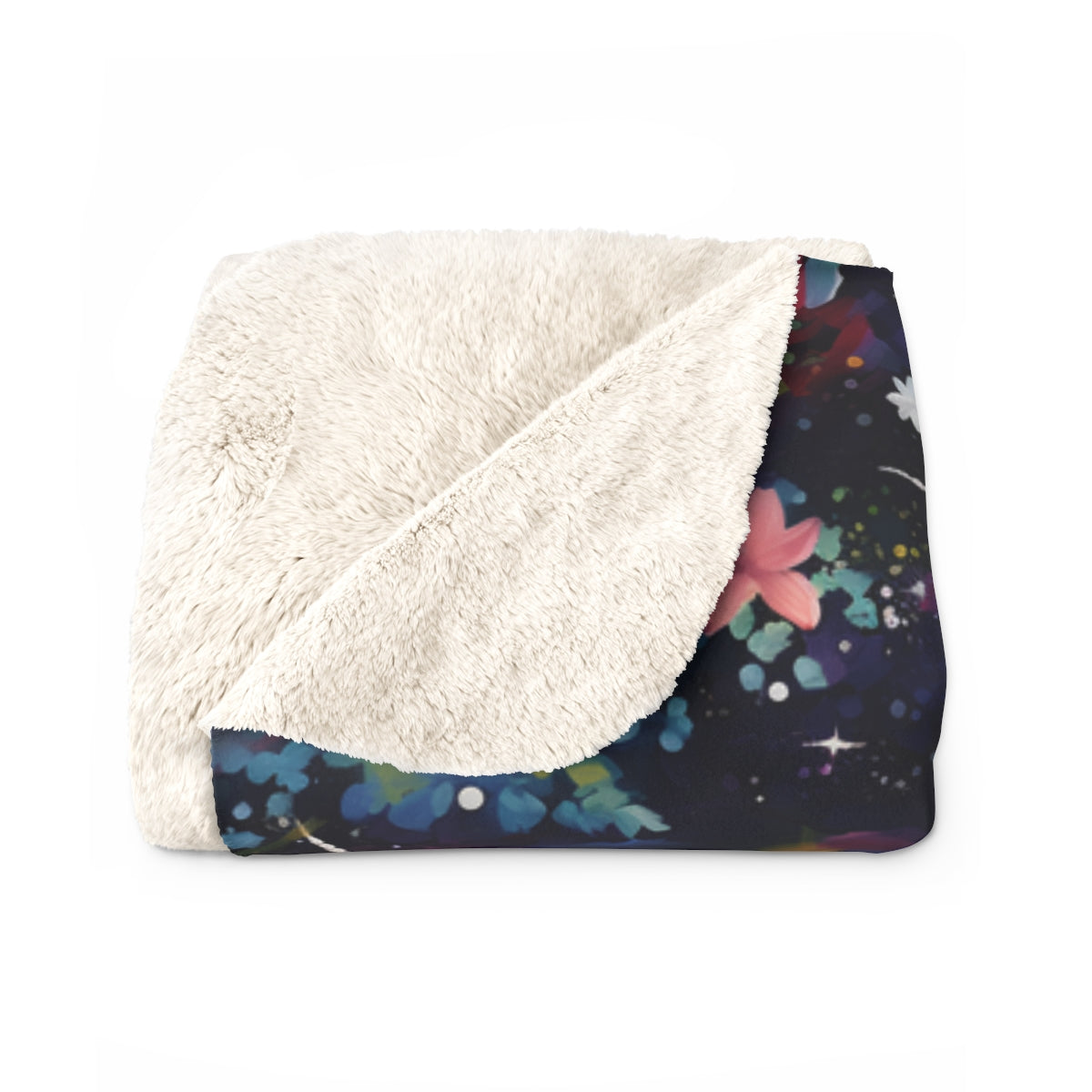 Unicorn and Rainbows Blanket - 60x80 - Fleece Blanket - Sherpa Backed