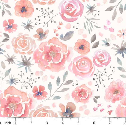 Tatra Cottage - Dreams in Bloom Collection - Floral - on Ecru