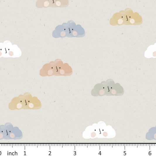 Lumelo and Ginger - Clouds on Ecru