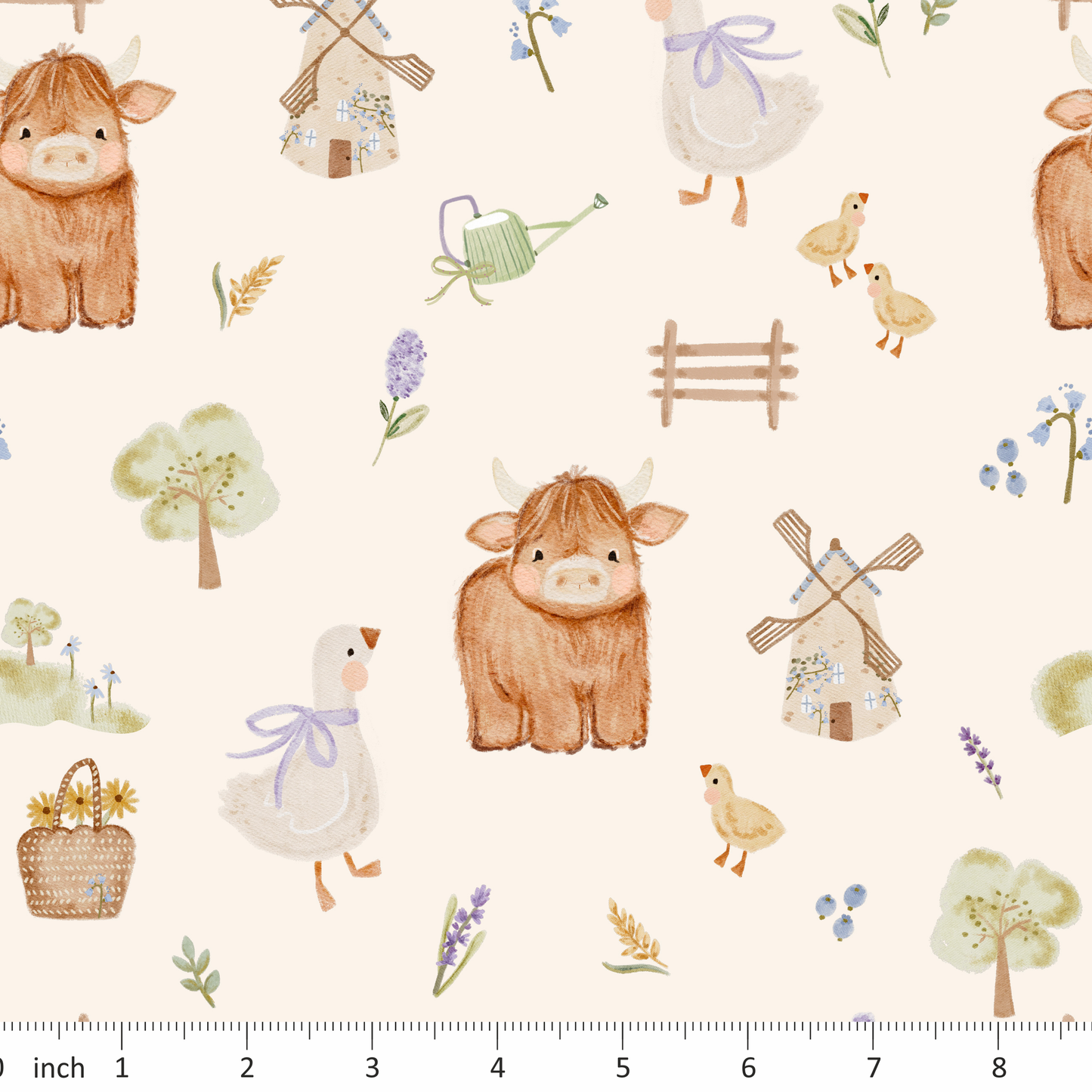 Lumelo and Ginger - Clove - on Ecru -Coordinating Design Available