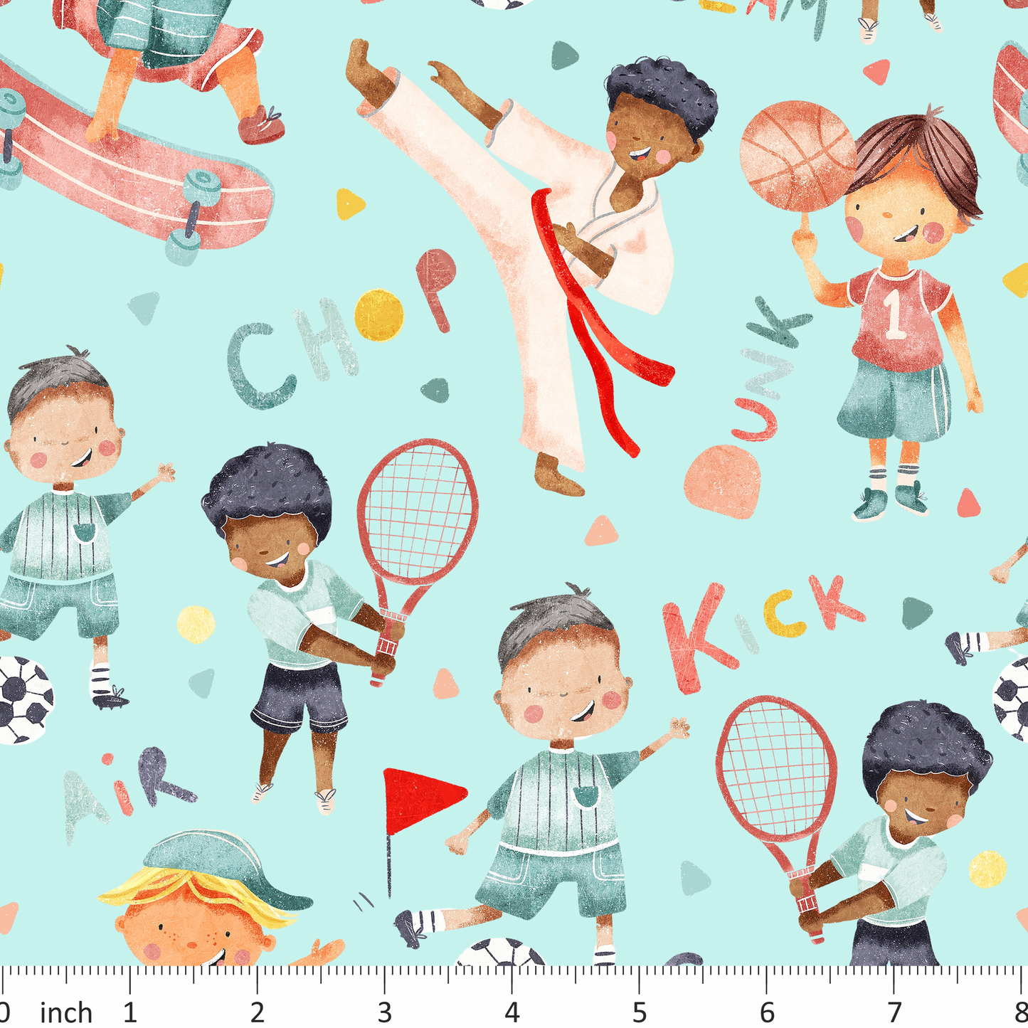 Sports - on Light Teal