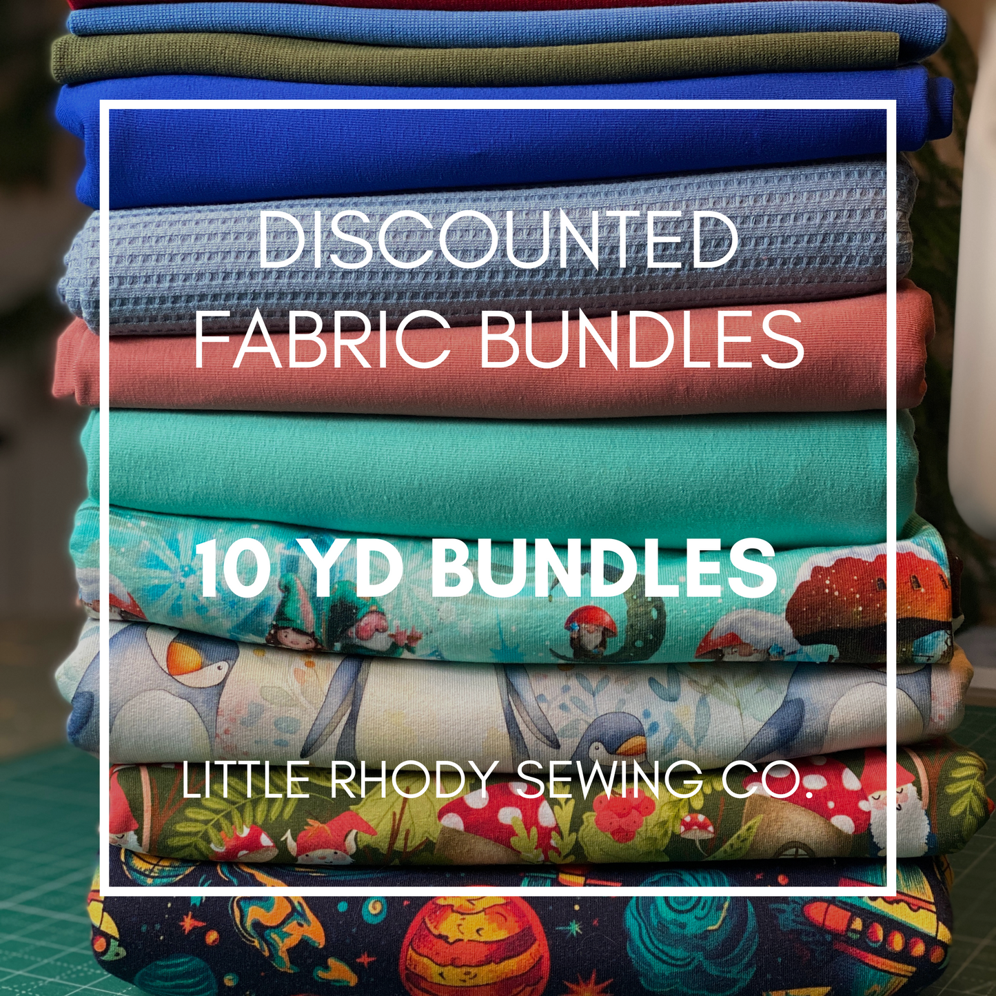 Sold out! 10 yard Fabric Bundle - Prints and Solids Bundle - European-Solids and Reactive-printed Prints