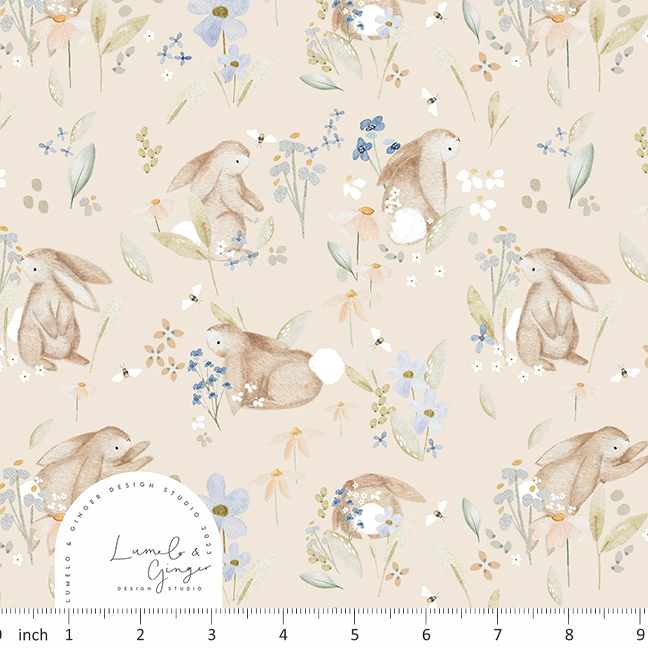 Lumelo and Ginger - Floof - on Nude - Spring - Rabbit - Bunny