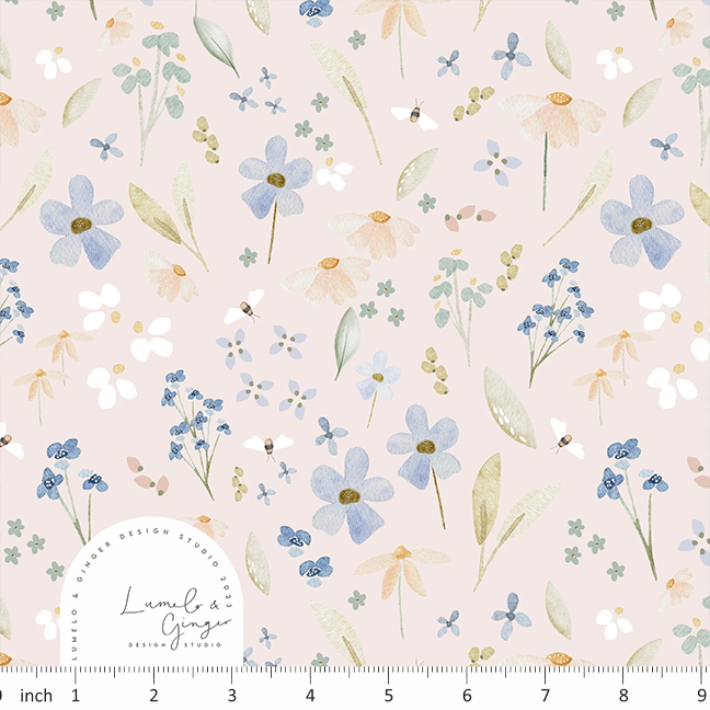 Lumelo and Ginger - Floof Floral - on Pink