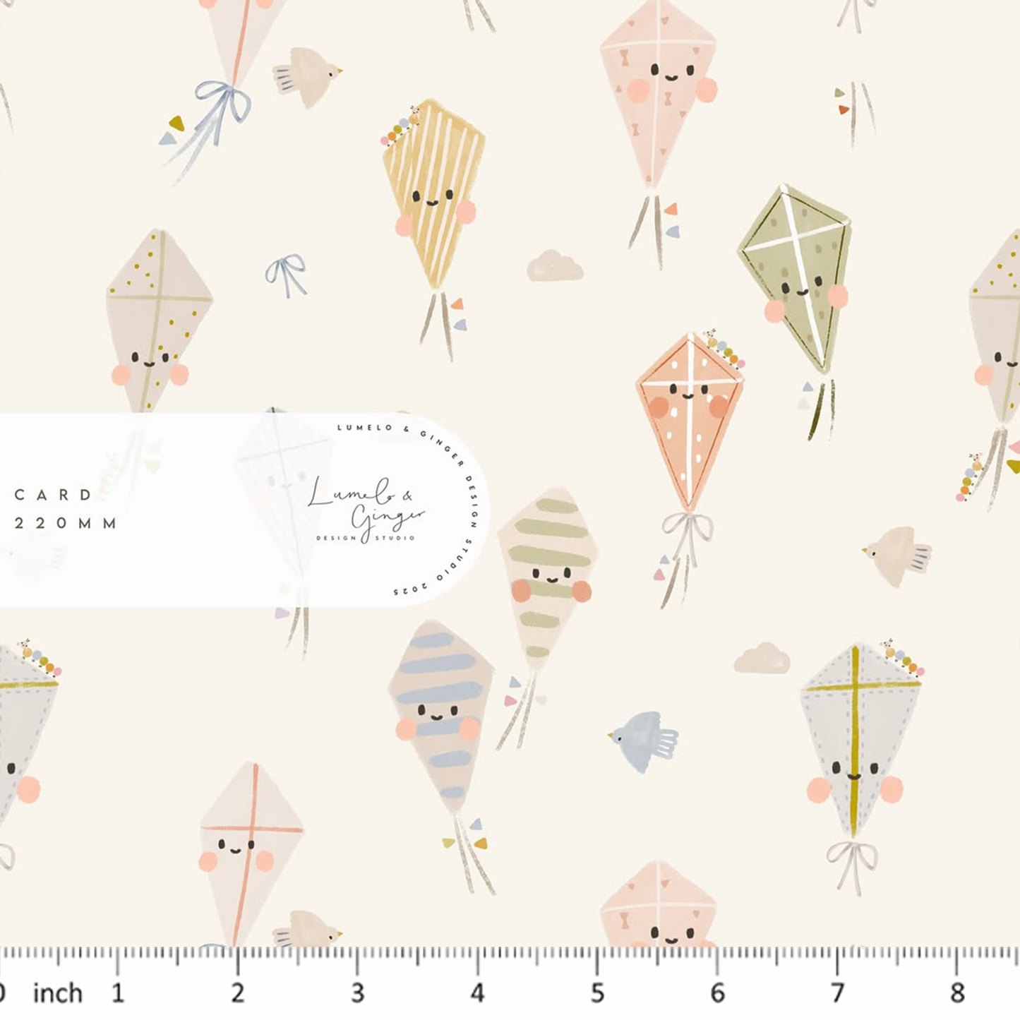 Lumelo and Ginger - Sky High - on Ecru