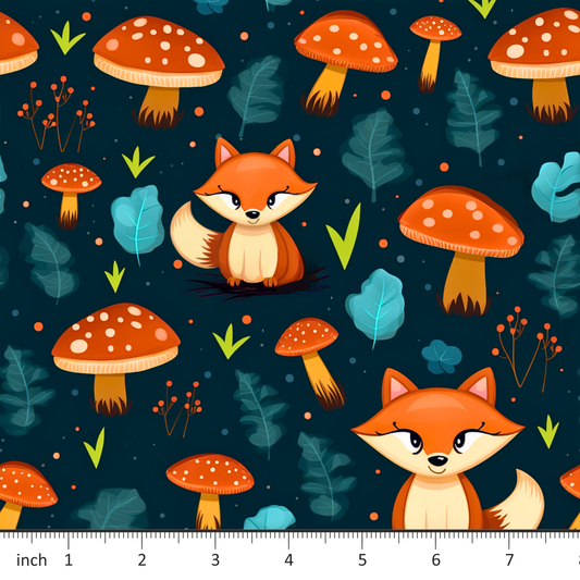Foxes on Dark Blue