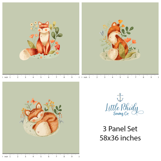 Claire Eddie Art - Freddie - Fox - 3 panel set