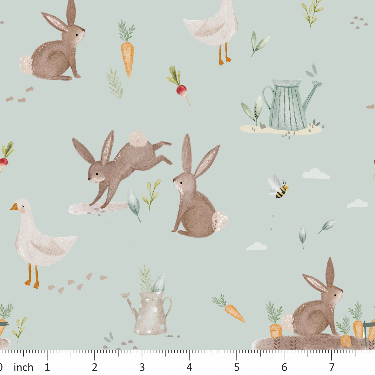 Lumelo and Ginger - Bunny Garden - on Chalk