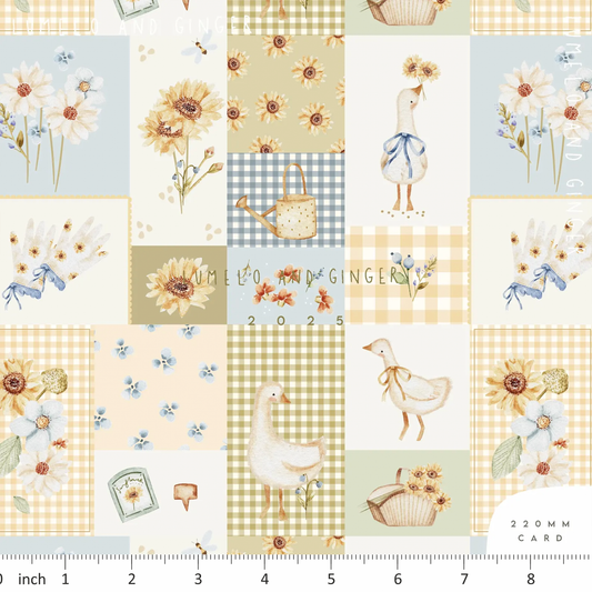 Lumelo and Ginger - Georgie Patchwork - Goose - Geese - Floral