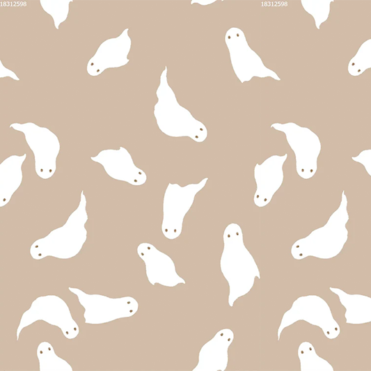 Family Fabrics - Ghosts Taupe