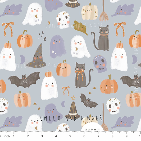 Lumelo and Ginger - BOO - on Mist Blue