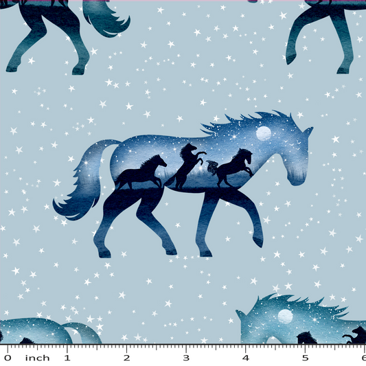 Horses on Blue