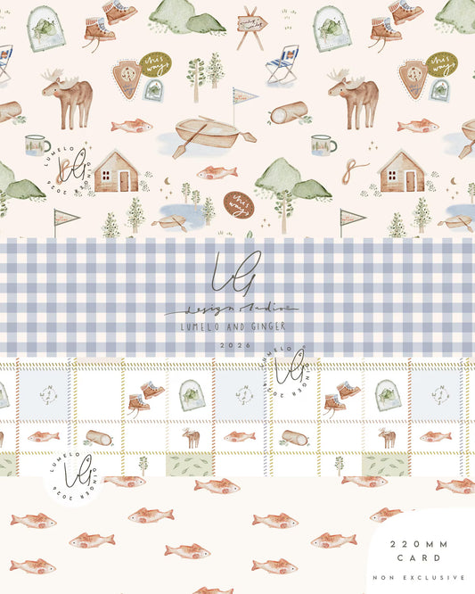 Lumelo and Ginger - Lures - Camping - Moose - Outdoors - Fishing - Salmon - Coordinating Prints Available!