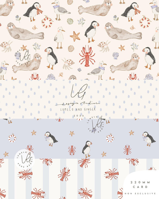 Lumelo and Ginger - Noddy - Sea Life - Seals - Puffins - Lobsters - Coordinating Prints Available!