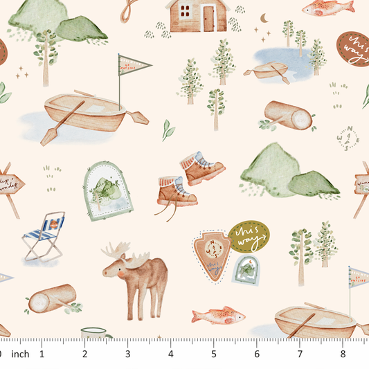 Lumelo and Ginger - Lures - Camping - Moose - Outdoors - Fishing - Salmon - Coordinating Prints Available!