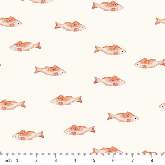 Lumelo and Ginger - Little Salmon - Lures - Coordinating Print