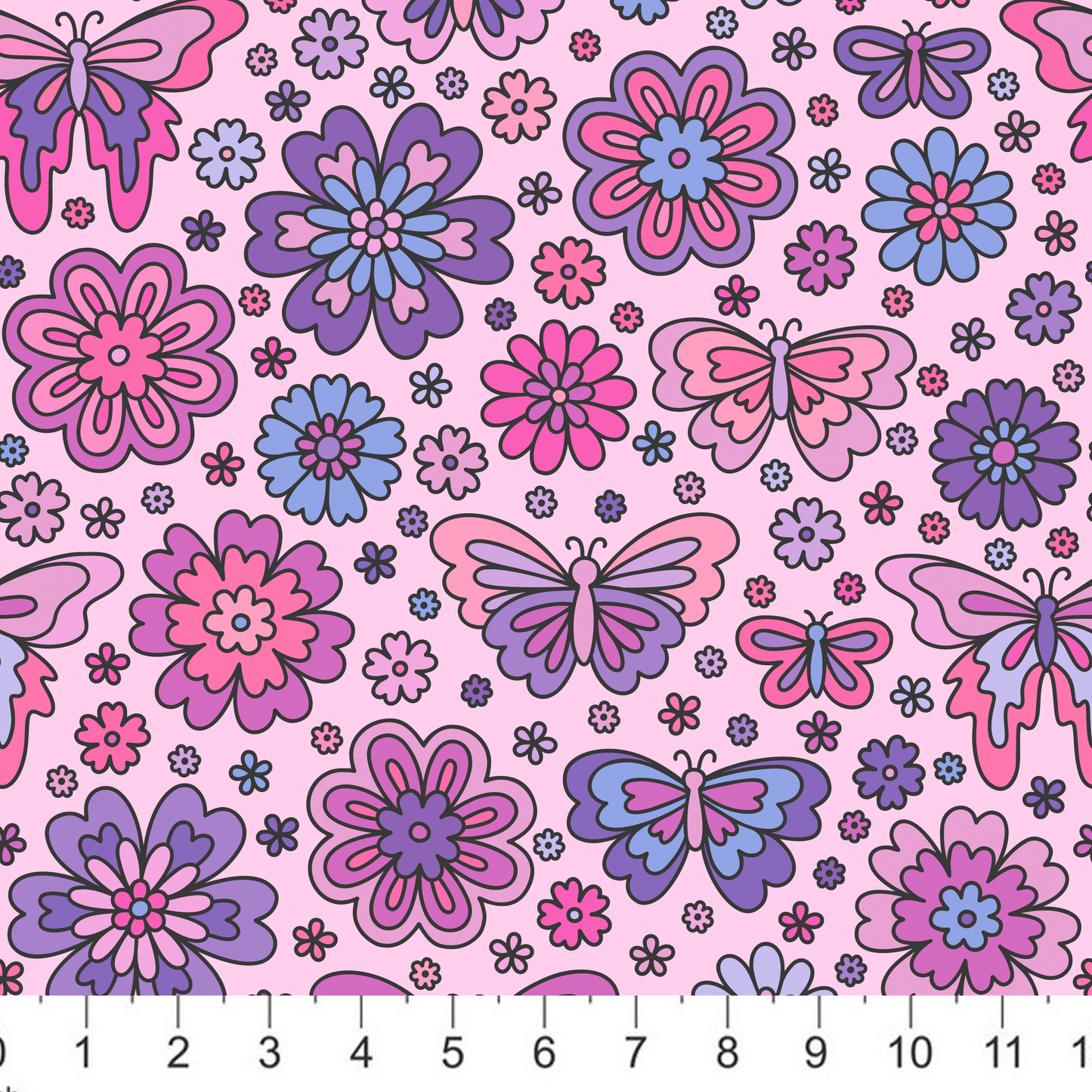 Retro Floral Butterflies